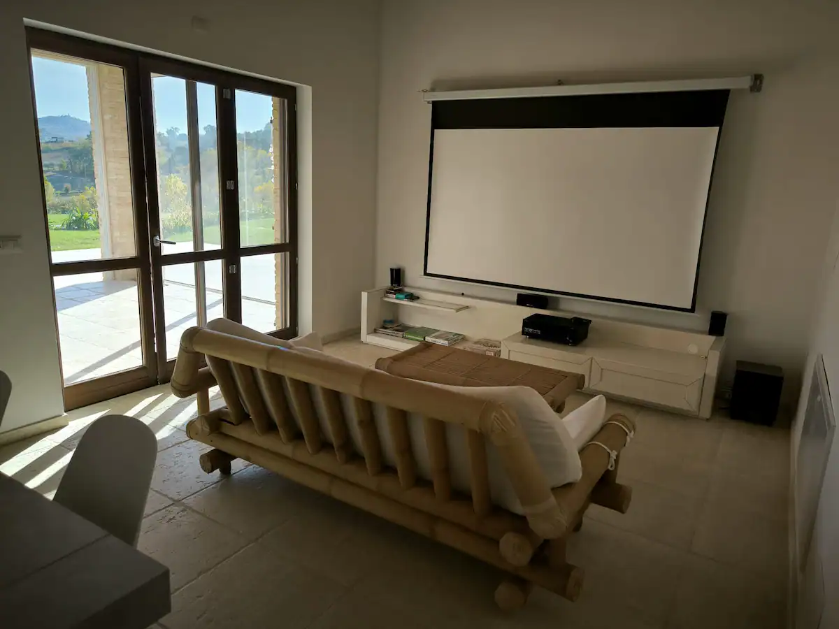 Il soggiorno con l’angolo cinema